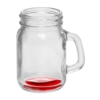 Handcrafted 4.5 oz Mason Jar Sampler Glass - Red