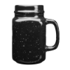 Speckled 16 oz. Savannah Ceramic Mason Jar - Black