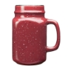 Speckled 16 oz. Savannah Ceramic Mason Jar - Maroon
