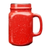Speckled 16 oz. Savannah Ceramic Mason Jar - Red