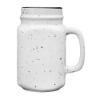 Speckled 16 oz. Savannah Ceramic Mason Jar - White