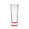 Paloma 2 oz Clear Cordial Shooter shot Glass - Red