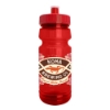 Cycle 24oz Recycled Transparent Bike Bottle w/Push-Pull Lid - Transparent Red