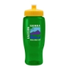 Pedal Pusher 27oz Recycled Transparent Contour Bottle w/Push-Pull Lid - Transparent Green