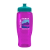 Pedal Pusher 27oz Recycled Transparent Contour Bottle w/Push-Pull Lid - Transparent Pink