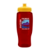 Pedal Pusher 27oz Recycled Transparent Contour Bottle w/Push-Pull Lid - Transparent Red