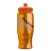 Rotation 27oz Transparent Contour Bottle w/Push-Pull Lid - Translucent Orange