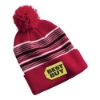 Sportsman SP60 12" Striped Pom-Pom Knit Cap - Red