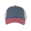 Sportsman SP510 Pigment Dyed Trucker Cap - NV-DKRD-LT_Navy_ Cardinal_ Stone