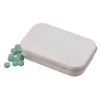 3 3/4" x 2 3/8" Large Rectangular Hinged Tin with Mints - White