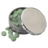 1 3/4" Small Round Push Tin with Mints - Silver Tone
