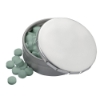 2 1/8" Large Round Push Tin with Mints - Silver Tone
