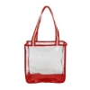 University Park Clear Tote - Clear, Red