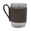 Brewster 16 oz. Wide Mason Jar & Sleeve - Slate Gray