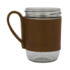 Brewster 16 oz. Wide Mason Jar & Sleeve - Tan