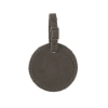 Culver Round Leather Luggage Tag - Slate Gray