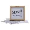 Magnetic Letter White Board with Wood Frame - Laser Engrave
