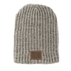 Haberdasher Knit Beanie with Leather Patch - Distressed Brown