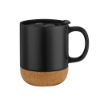 Fairbank 12oz Cork Base Ceramic Mug - Black