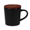 Little Rock 16oz Ceramic with Wood Lid - Black