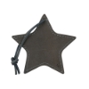 Stella Leather Star Ornament - Slate Gray