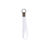 Dye Sublimated Keychain with Leather Accent - Slate Gray