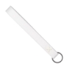 Strickland Dye-Sublimated Felt Wrist Keychain w/ Metal Split Ring - White
