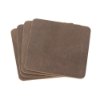 Tanner Coaster Set (4) - Distressed Brown