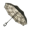 Stratton Reversible Umbrella - Cream Plaid_black