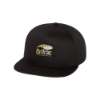 Yupoong 6007 Five Panel Flat Bill Cap - Black