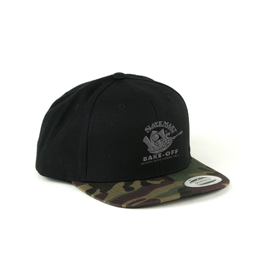 Yupoong 6089TC Classic Flat Bill Snapback Cap - BK-CAMO_Black_Camoflage