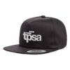 Yupoong 6502 Unstructured Five-Panel Snapback Cap - Black