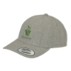 Yupoong Premium Curved Visor Snapback Cap - Heather Grey
