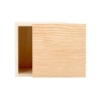 4" x 4" Small Square Wooden Box - FRONT_Front