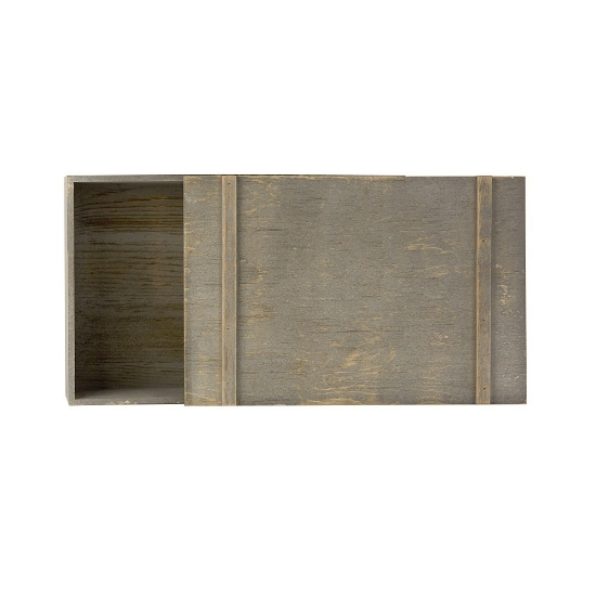 14" x 9" x 4.5" Wooden Gift Box - FRONT_Front