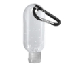 1.9 oz. Clear Sanitizer in Clear Bottle with Carabiner - Black