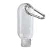1.9 oz. Clear Sanitizer in Clear Bottle with Carabiner - Silver Tone