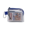 First Aid Kit in a Zippered Clear Nylon Bag - Blue