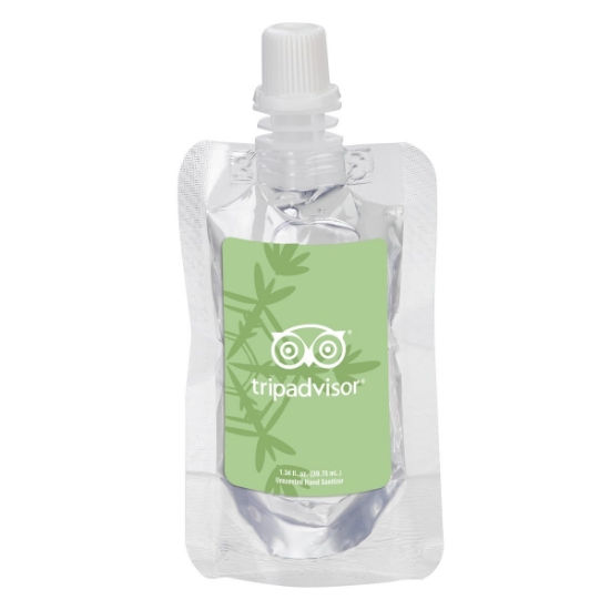 1 oz. Squeeze Pouch Clear Sanitizer - Ns
