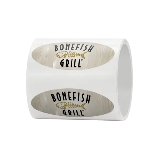 5" x 2" Oval Roll Labels - Group