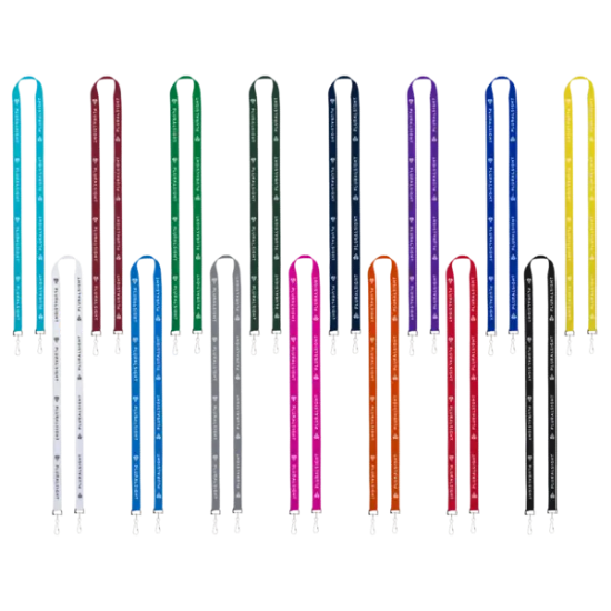 IMPORT Rush 1/2" Polyester 2-Ended Lanyard with Dual Sewn Silver Metal Split-Ring - Group