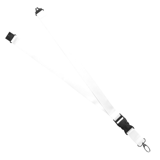 IMPORT Maverick 1" Dye-Sublimated Lanyard w/ Slide Buckle Release, Silver Metal Oval & Convenience R - Default