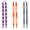 IMPORT Rush 1" Dye-Sublimated 2-Ended Lanyard with Dual Silver Metal Crimp & Split-Ring - Group