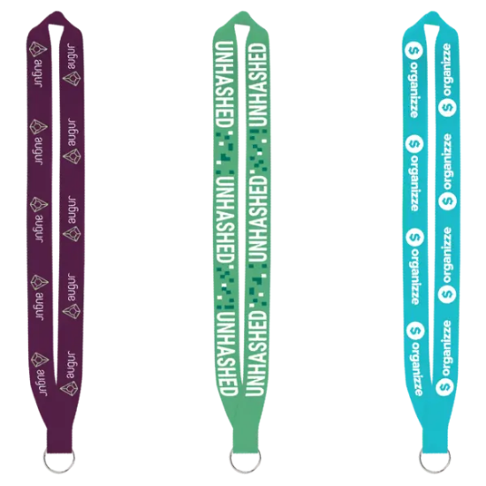IMPORT Rush 1" Dye-Sublimated Lanyard with Sewn Silver Metal Split-Ring - Group