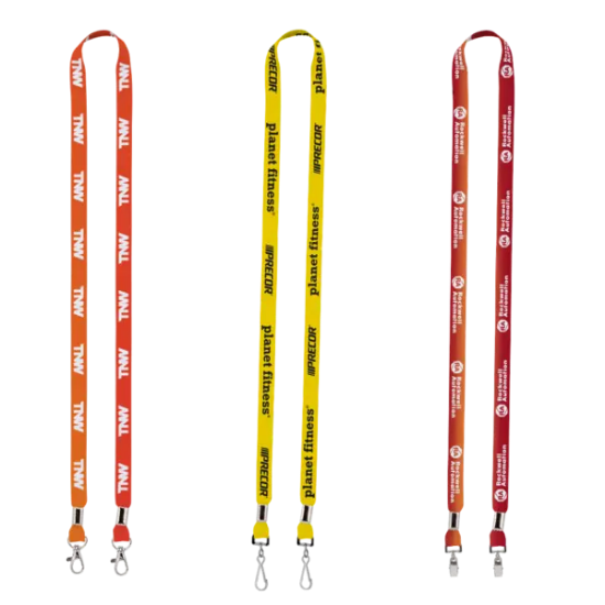 IMPORT Rush 1/2" Dye-Sublimated 2-Ended Lanyard with Dual Silver Crimps & Split-Rings - Group