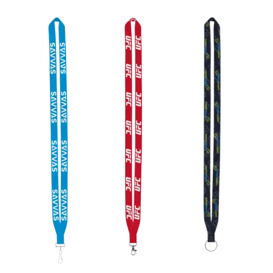 IMPORT Rush 1/2" Dye-Sublimated Lanyard with Sewn Silver Metal Split-Ring - Group