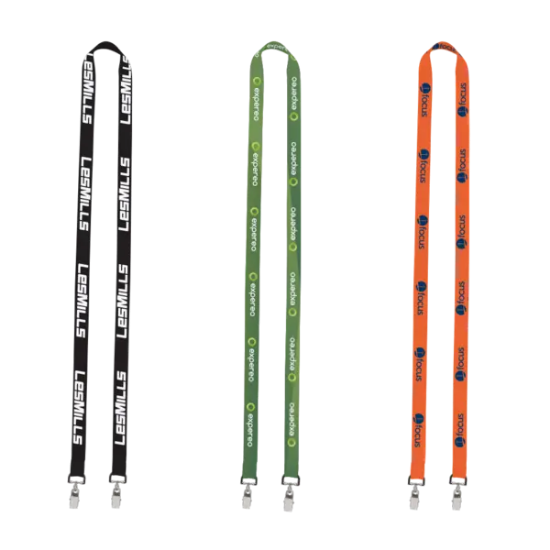 IMPORT Rush 1/2" Dye-Sublimated 2-Ended Lanyard with Dual Sewn Silver Metal Split-Ring - Group