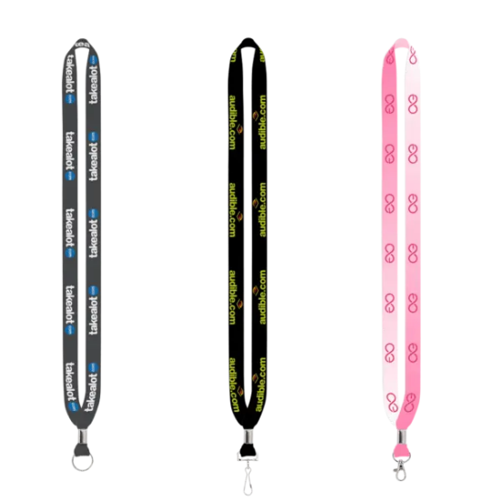 IMPORT Rush 5/8" Dye-Sublimated Lanyard with Silver Crimp & Split-Ring - Group