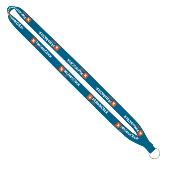 IMPORT Rush 5/8" Dye-Sublimated Lanyard with Sewn Silver Metal Split-Ring - Group