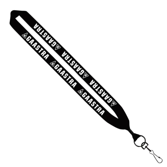 1" Cotton Lanyard with Metal Crimp & Metal Swivel Snap Hook - Group